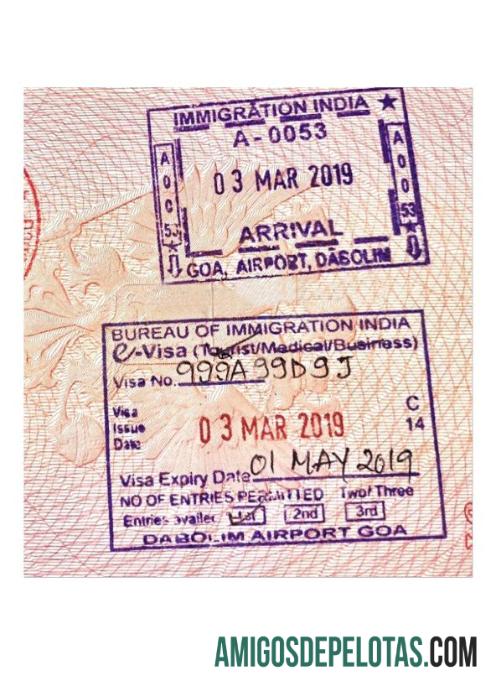 SELO DE VISTO DA ÍNDIA modelo